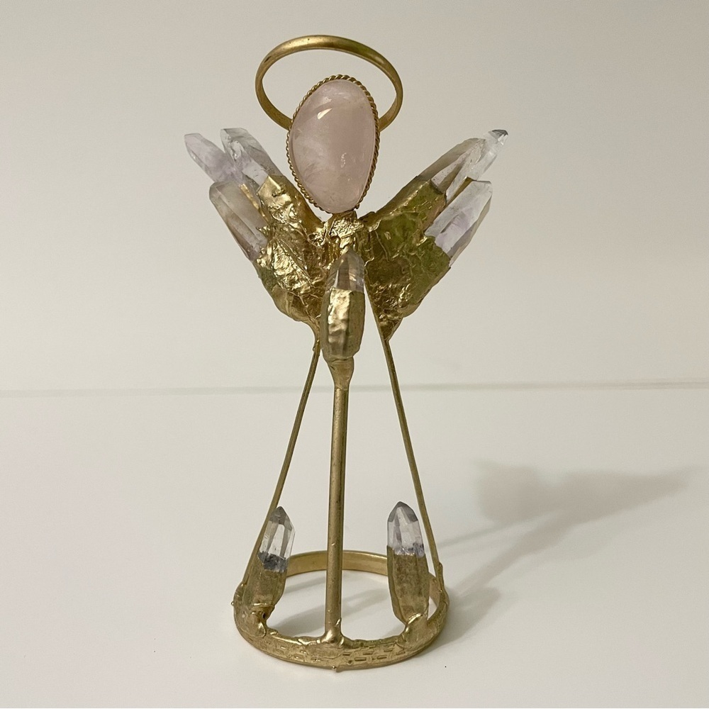 Gold and Crystal Angel Figurine